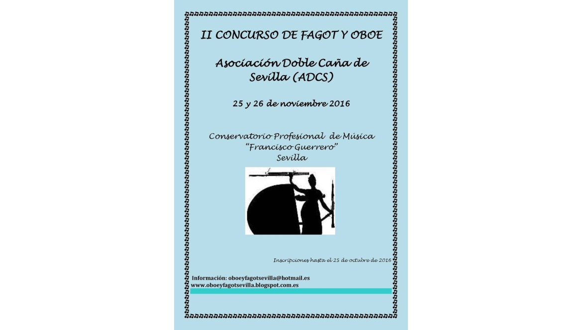 Zasmusic patrocinador del II Concurso de Oboe y Fagot 2016 de ADCS